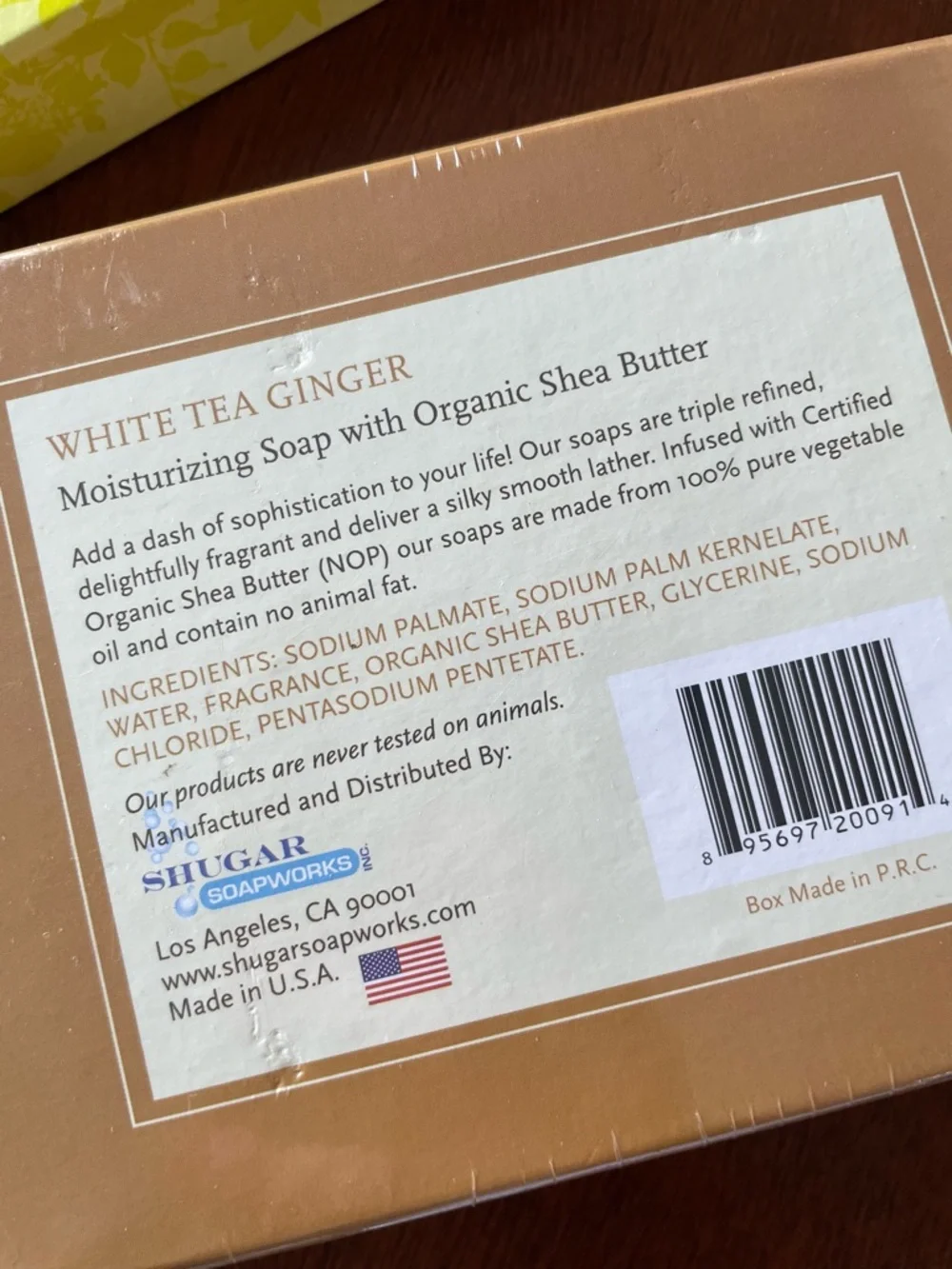 New Nature’s Partner Organic Shea Butter White Tea Ginger 3 Bars Sealed